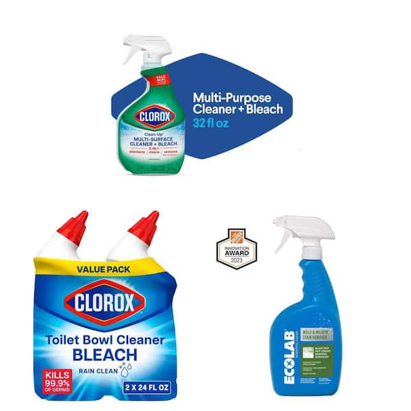 Cleaner with Bleach, Toilet Bowl Cleaner (2-Pack), Mold/Mildew Remover