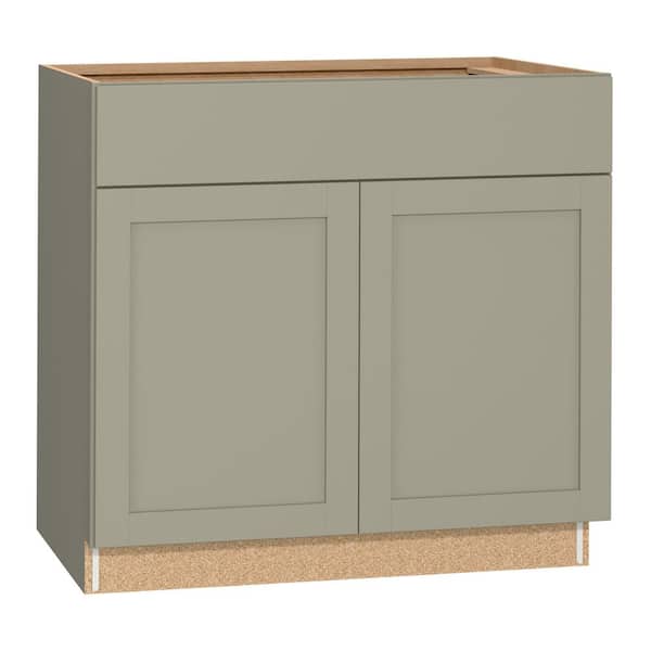 Westfield Dusk Gray Shaker Stock Assembled Sink Base Kitchen Cabinet (36 in. W x 23.75 in. D x 35 in. H)