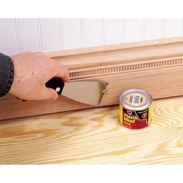 Wood Putty, Wood Filler Putty - White Wood Filler for Trim, Wood Filler  Paintable, Stainable, Quickly Repair Wood Cracks and Holes on Wooden Floor
