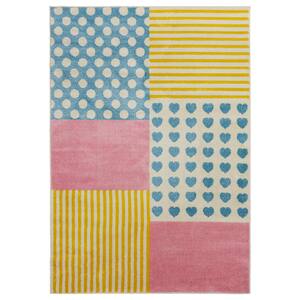 Whimsical Cream/Yellow 5 ft. x 7 ft. Indoor Area Rug