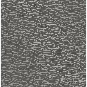 Hono Taupe Abstract Wave Strippable Wallpaper (Covers 56.4 sq. ft.)