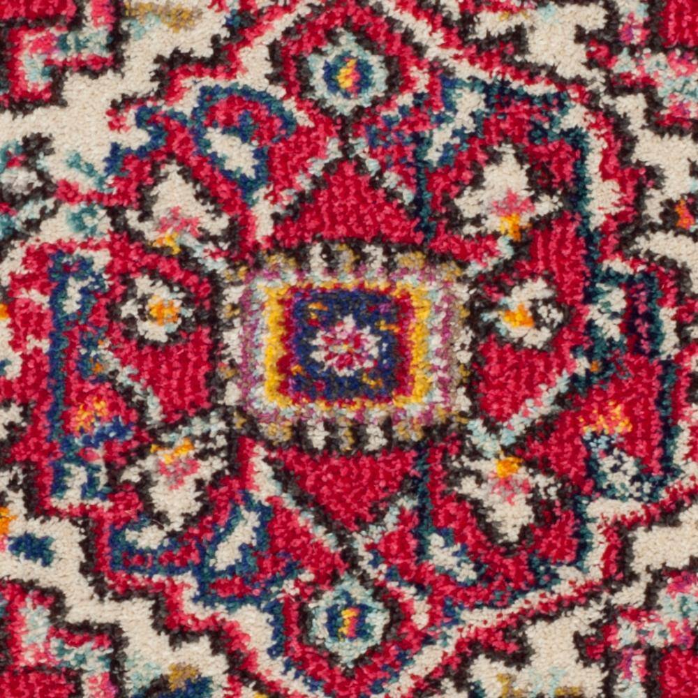 Bohemian Chic Red and Turquoise 3' x 5' Reversible Area Rug