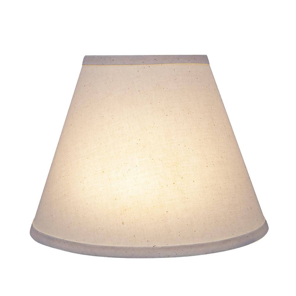 Off-White Cotton Empire Lamp Shade, 12" Wide