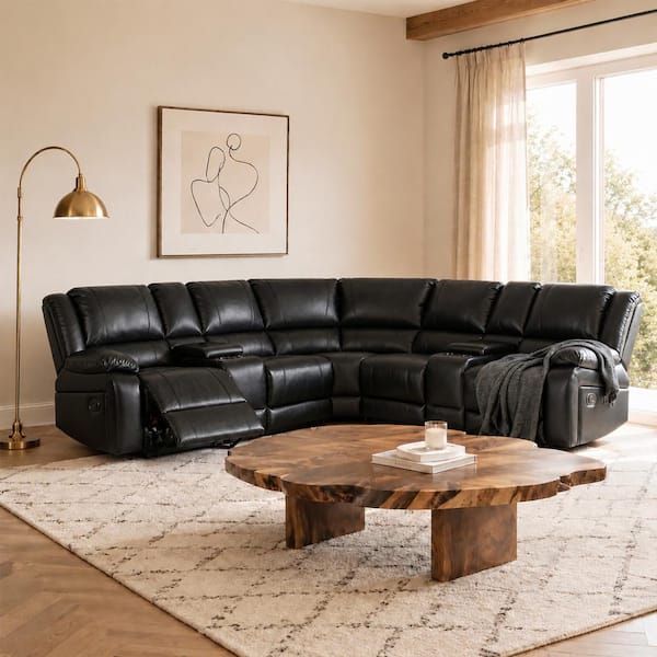 Ellesophas 109 in. 7 Pieces Modular Modern Contemporary Faux