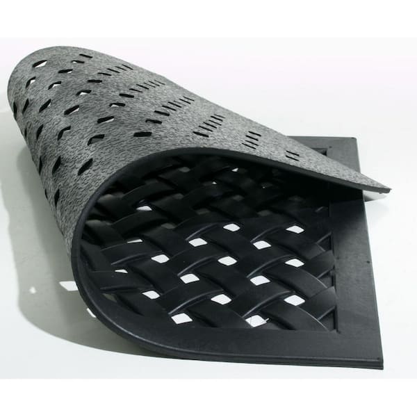 30 in. x 18 in. Black Rubber Outdoor Door Mat