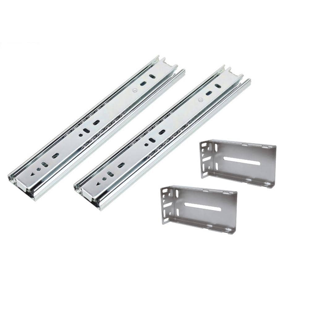 Kingsman Hardware 10 In. Full Extension Ball Bearing Side Mount Drawer ...