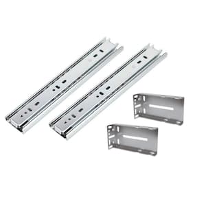 10 in. Full Extension Ball Bearing Side Mount Drawer Slide Set with Rear Bracket 4-Pairs (8 Pieces)