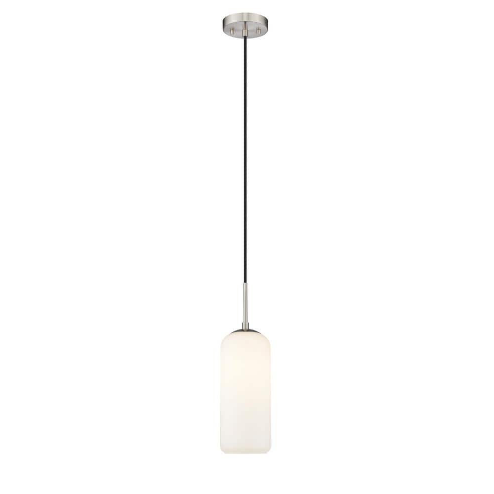 Monty 17" Brushed Nickel and Glass LED Pendant Light