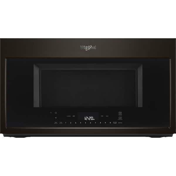 Whirlpool 1.9 cu. ft. Smart Over the Range Convection Microwave in Fingerprint Resistant Black Stainless
