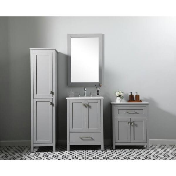 Timeless Home 16 in. W x 22 in. D x 65 in. H Gray Freestanding
