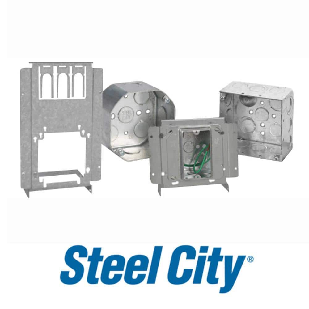 4" Galvanized Steel Raised 2-Gang Square Device Cover