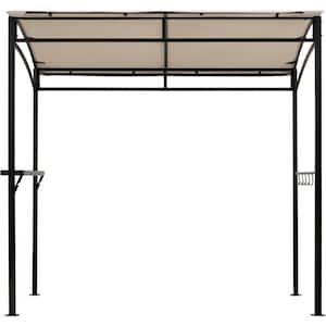 7 ft. x 4.5 ft. Beige Grill Gazebo Outdoor Patio Garden BBQ Canopy Shelter