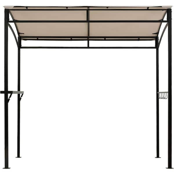 ANGELES HOME 7 ft. x 4.5 ft. Beige Grill Gazebo Outdoor Patio Garden BBQ Canopy Shelter