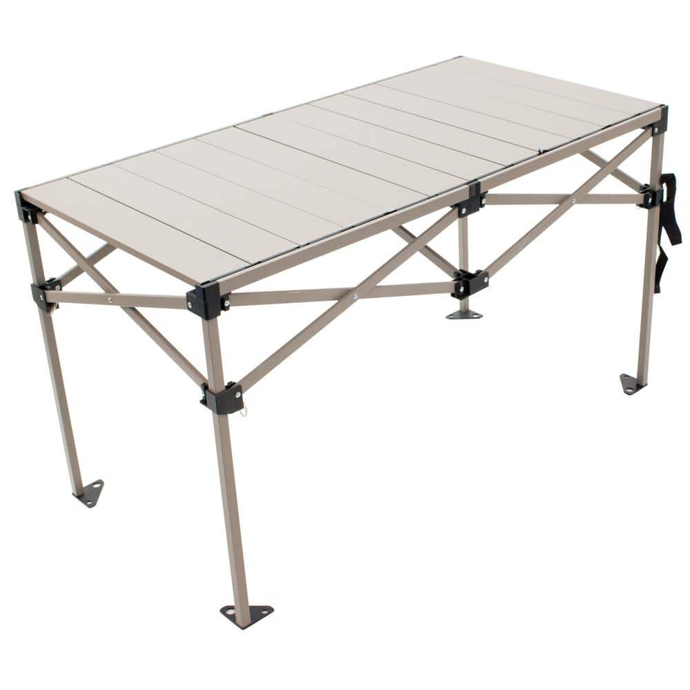Rio 25 in. x 48 in. Aluminum Camp Table T648-1 - The Home Depot