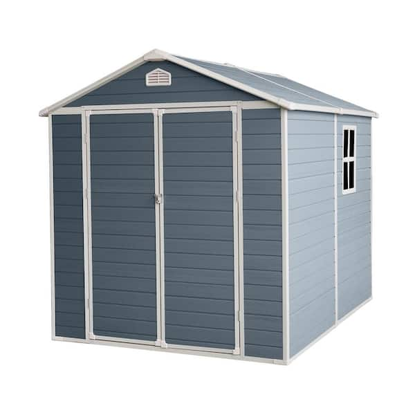 6 ft. W x 8 ft. D Plastic Shed with Vents (48 sq. ft.)