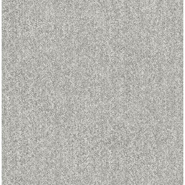 A-Street Prints Ashbee Dark Grey Tweed Wallpaper Sample