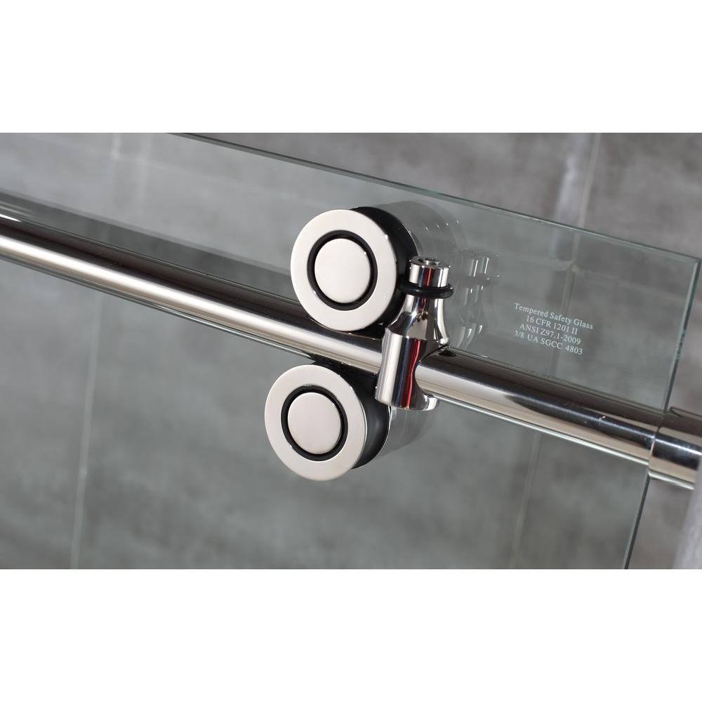 Langham 60" Frameless Clear Tempered Glass Sliding Shower Enclosure