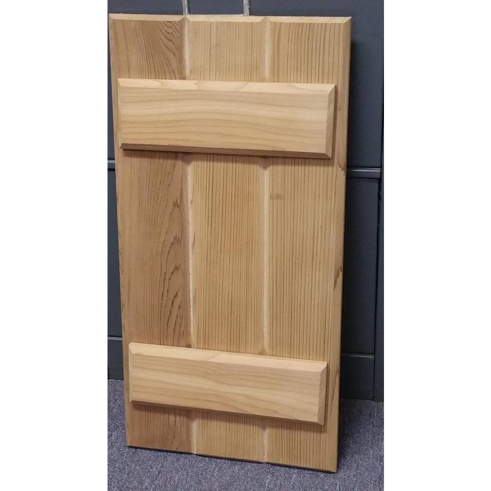 Al's Millworks 15 in. x 72 in. Cedar Exterior Board and Batten Wood Shutters in Natural Cedar