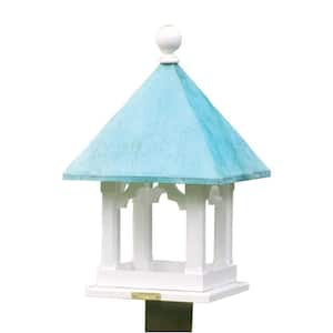 Lazy Hill Farm Designs Square Bird Feeder with Polished Copper Roof