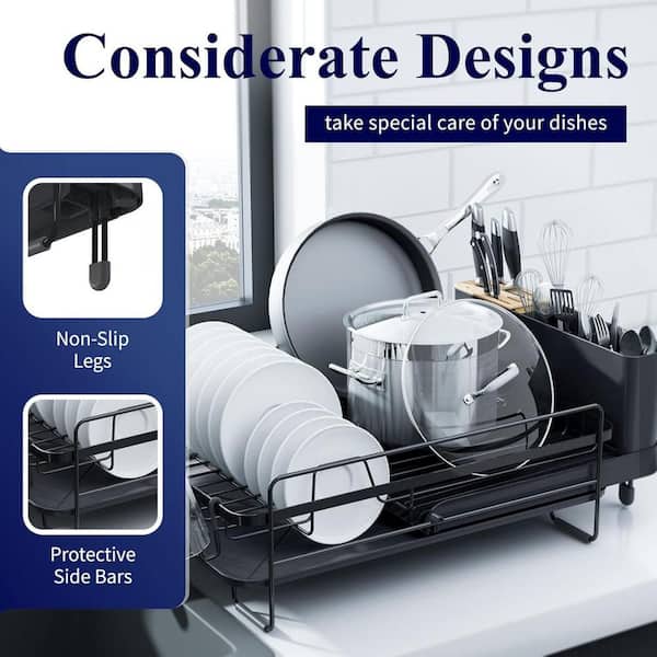 Adrinfly Stainless Steel Sink Grid Protector Dish Rack