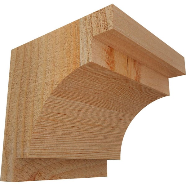 Ekena Millwork 6 in. x 6 in. x 6 in. Douglas Fir Mediterranean Rough Sawn Corbel