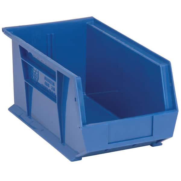 QUANTUM STORAGE SYSTEMS Ultra Series Stack and Hang 2.5 Gal. Storage Bin in Blue (12-CT)