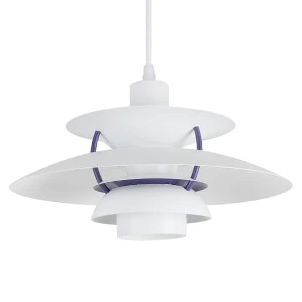 Contemporary Nordic White Multi-Layer Design D 11.8 in. Mini Pendant Light with Metal Shade, E26, Bulb not Included