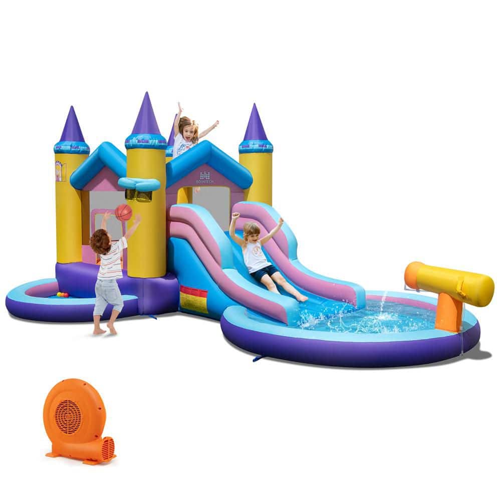 6-in-1 Kids Inflatable Water Slide Bounce House with Slide Splash Pool with 680W Blower price history on PriceWatchPro