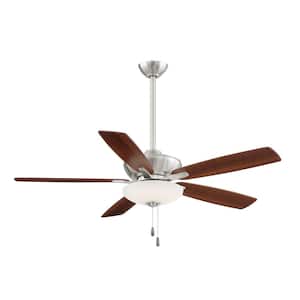 Minute 52 in. Integrated LED Indoor Brushed Nickel Ceiling Fan with Light Kit