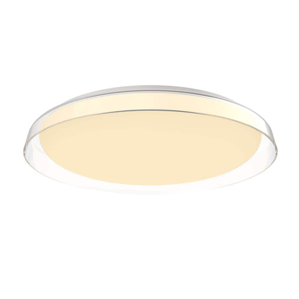 Hampton 21 in. 1-Light 42-Watt Clear Integrated LED Flush Mount price history on PriceWatchPro
