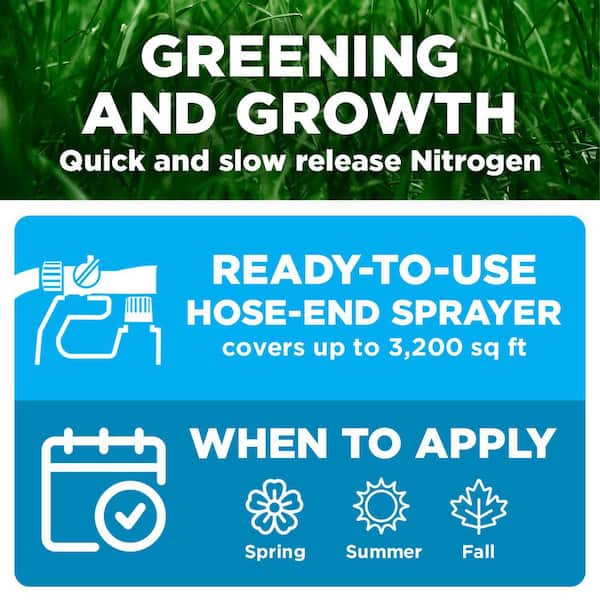 Lawn Food 32 oz. Liquid Lawn Fertilizer Growth and Green 27-0-0 Ready To Spray 3,200 sq. ft.