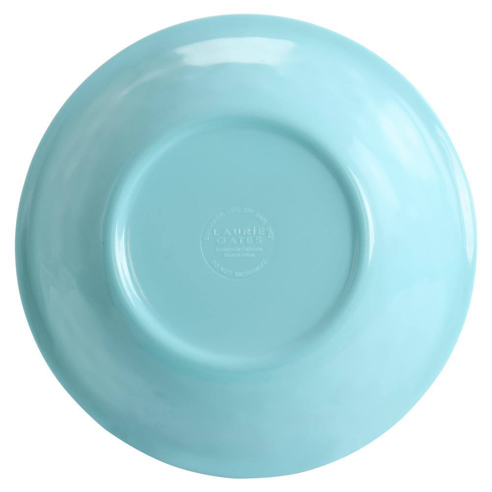 Tiffany Blue Distressed Melamine 12-Piece Dinnerware Set