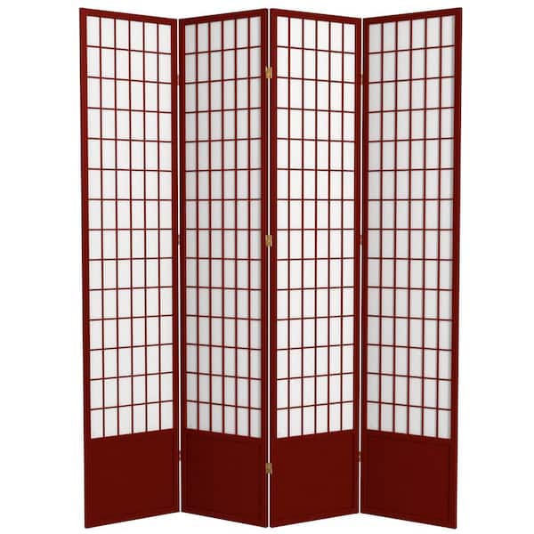 Oriental Furniture 7 ft. Rosewood 4-Panel Room Divider