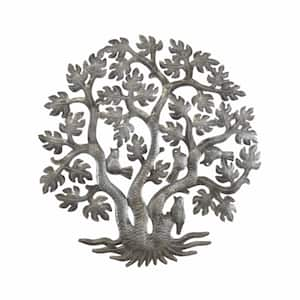 Small Tree of Life Three Trunks Haitian Steel Drum Wall Art