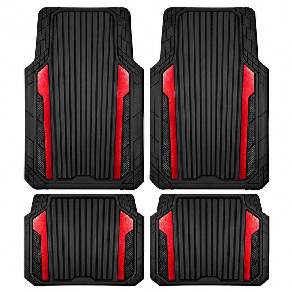 Heavy Duty All Weather Rubber Metallic Aluminum Film Car Floor Mat Cargo Mat Waterproof Universal Fit 4 Piece price history on PriceWatchPro