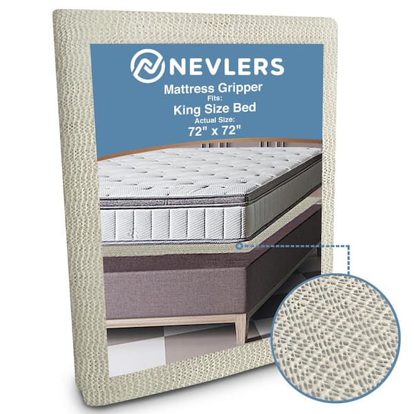 Nevlers King Size Mattress Slip Resistant Grip Mat Prevents Sliding and Shifting 72 in. x 72 in.