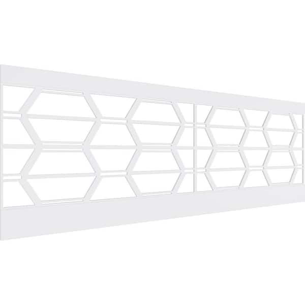 Ekena Millwork 40 in. H x 94-1/2 in. W 21.04 sq. ft. Greeley PVC Wainscot Paneling Kit