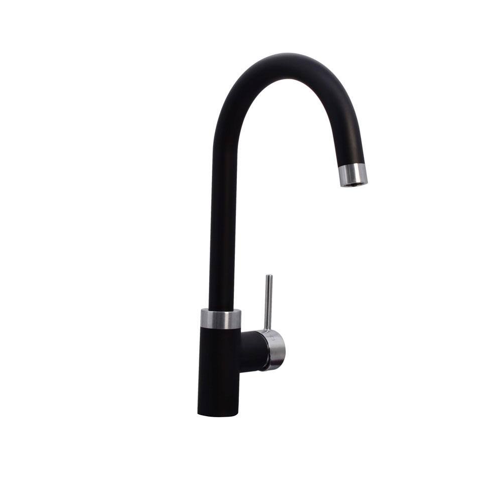 Matte Black and Stainless Steel 3-in-1 Kitchen Faucet with Instant Hot Water Tank