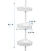 Glacier Bay 3-Tier Tension Corner Pole Shower Caddy in White 2172WWHD - The  Home Depot