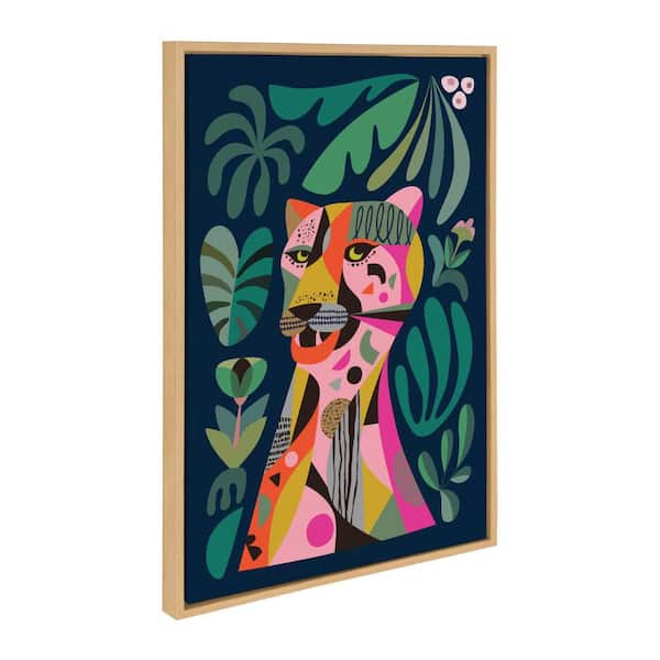 Kate and Laurel Sylvie "Leopard" by Rachel Lee Framed Art Print 23 in. x 33 in.
