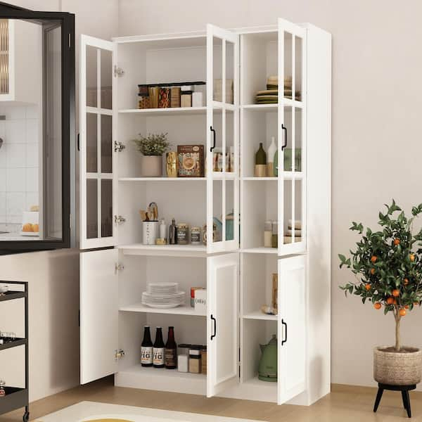 Buffet Kitchen Pantry Storage Cabinet Storage Hutch Acrylic Glass -  70.9x47.2 - On Sale - Bed Bath & Beyond - 36529135