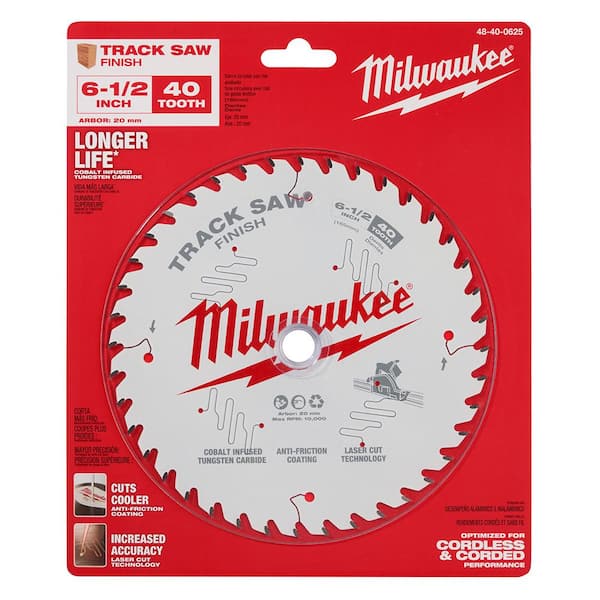 Milwaukee 6-1/2 in. Assorted Carbide Track Saw Blades (3-Piece)