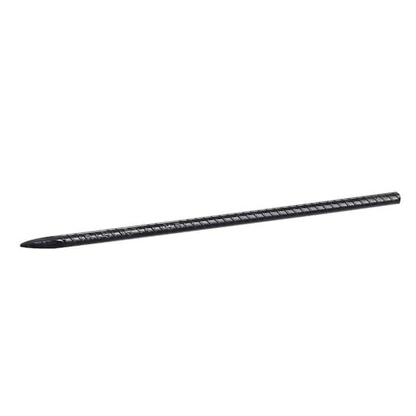 Rebar Stakes 16 in. Heavy-Duty 0. 45 in. Dia Straight Galvanized Steel Ground Anchors Chisel Point End (16-Pack)