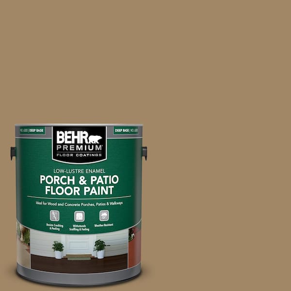 BEHR PREMIUM 1 gal. Home Decorators Collection #HDC-NT-28 Soft Bronze Low-Lustre Enamel Interior/Exterior Porch and Patio Floor Paint