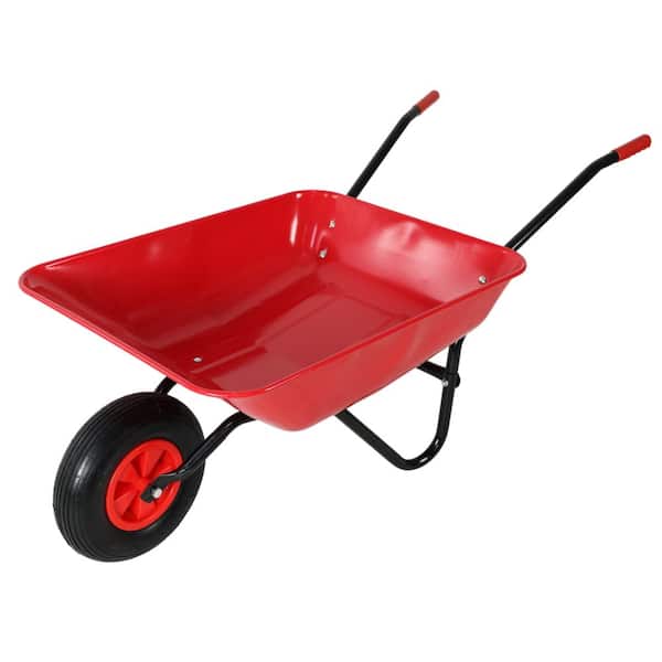 Avex 2.2 cu. ft. 220 lbs. Capacity Steel Tray Wheel Barrows Garden Cart with 12 Inch Pneumatic Wheel