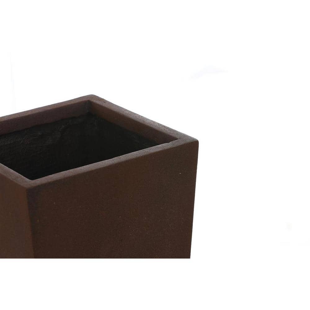Rustic Brown Tall Square Tapered Planter