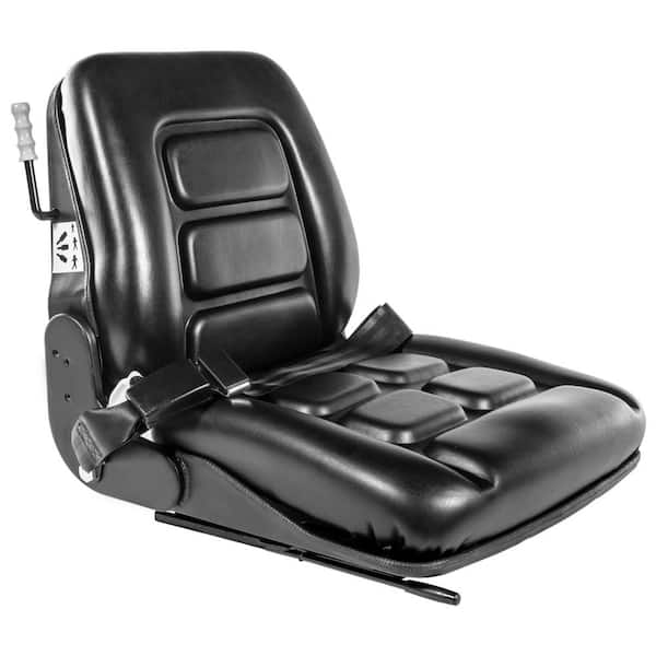 Stark Universal Replacement Forklift Leather Seat with Seat Belt and Adjustable Back Rest