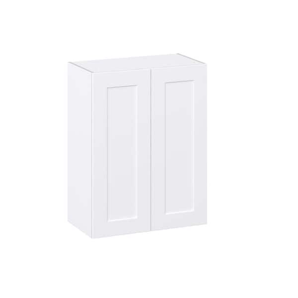 J COLLECTION Roseland 27 in. W x 14 in. D x 35 in. H Assembled Shaker Wall Kitchen Cabinet in Warm White