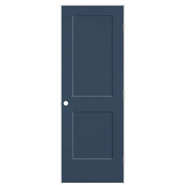 Masonite 28 in. x 80 in. 2-Panel Logan Left-Hand Solid Core Night Tide Molded Composite Single Prehung Interior Door
