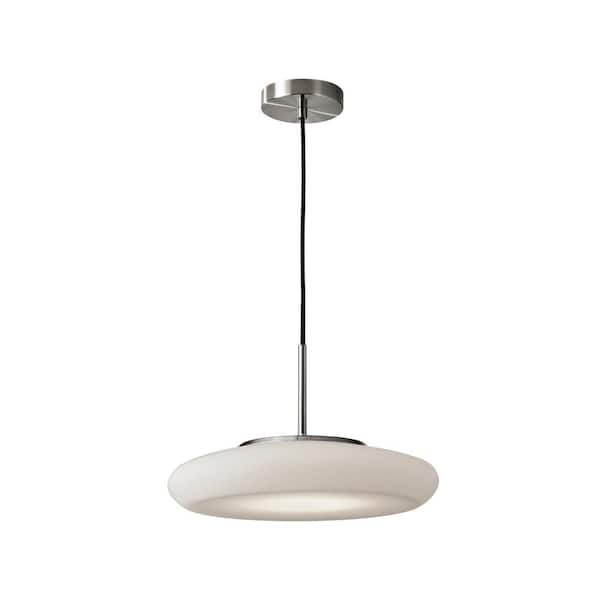 Adesso Hubble 9 in. Brushed Steel Integrated LED Pendant